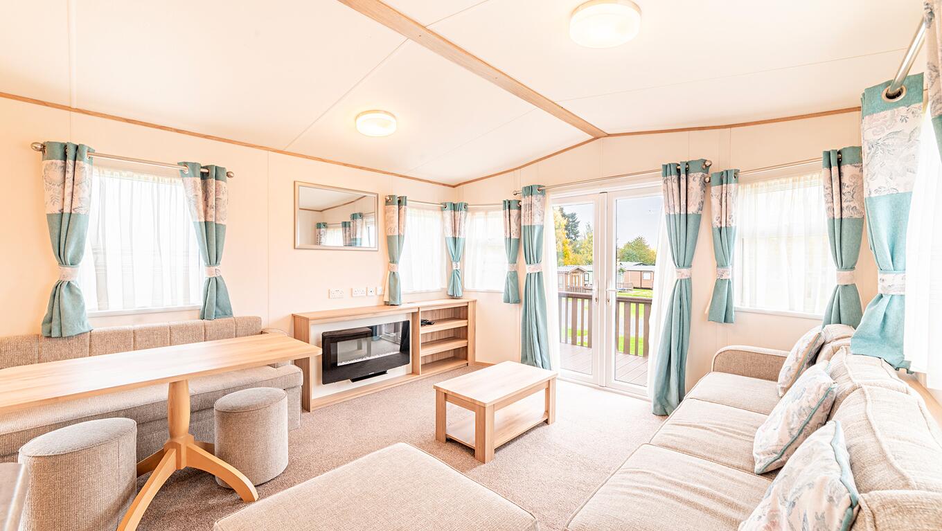 ABI Oakley static caravan holiday home for sale at Arrow Bank 5 star caravan park. - Lounge photo