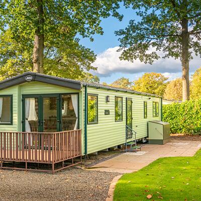 ABI Hereford holiday home for sale at Pearl Lake Country Holiday Park, Herefordshire. Exterior photo